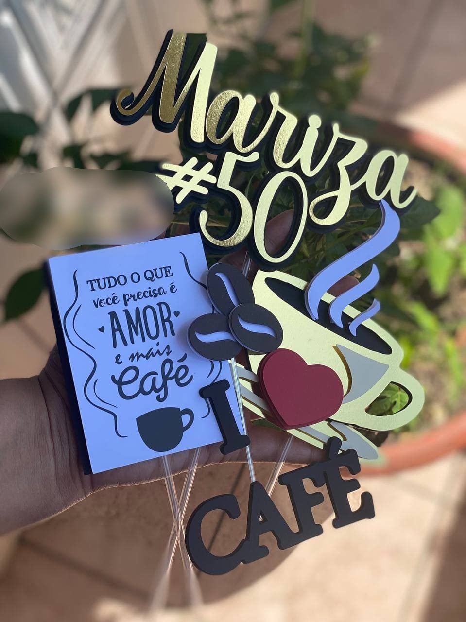 Café Arquivo Topo de Bolo Café - Imagem 1