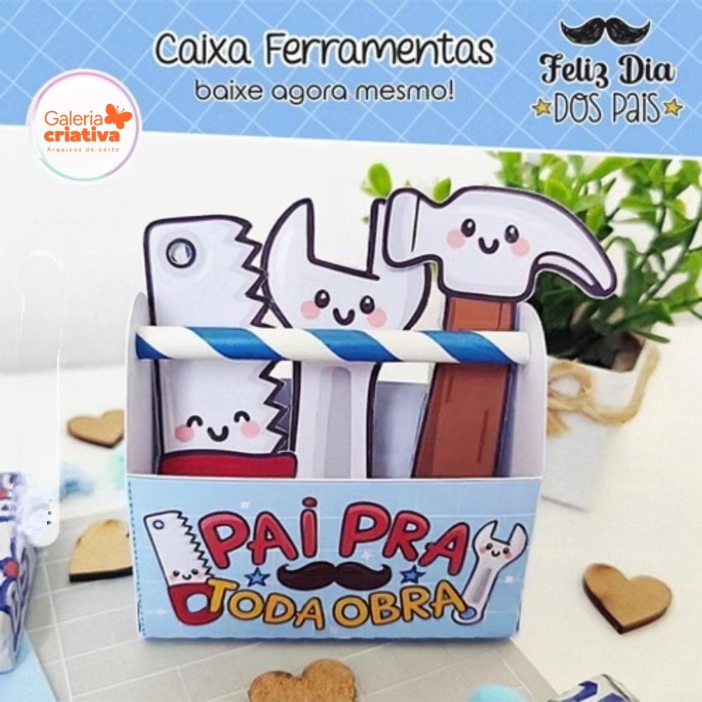 Caixa de Ferramentas Dia dos Pais. Arquivo Dia dos Pais Caixa de Ferramentas - Imagem 1