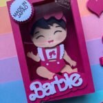Arquivo Topo de Bolo Caixa e Boneca Baby Barbie