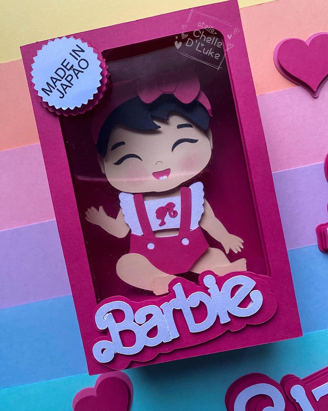 Caixa e Boneca Baby Barbie Arquivo Topo de Bolo Caixa e Boneca Baby Barbie - Imagem 1