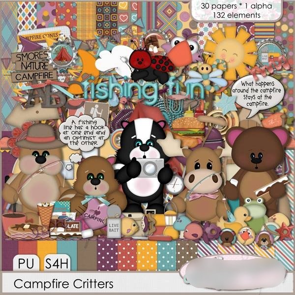 Campfire Critters Kit Digital Bichinhos da Fogueira - Imagem 1