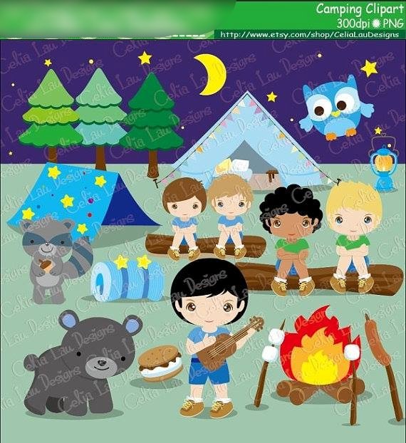 Camping Boy_Celia Lau Kit Digital Acampamento - Imagem 1