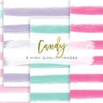 Kit Digital Pinceladas Candy Stripes