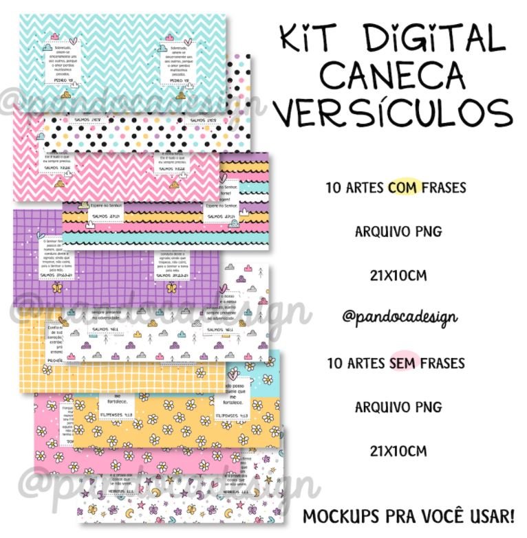 Caneca Versiculos Kit Digital Caneca Versículos - Imagem 1