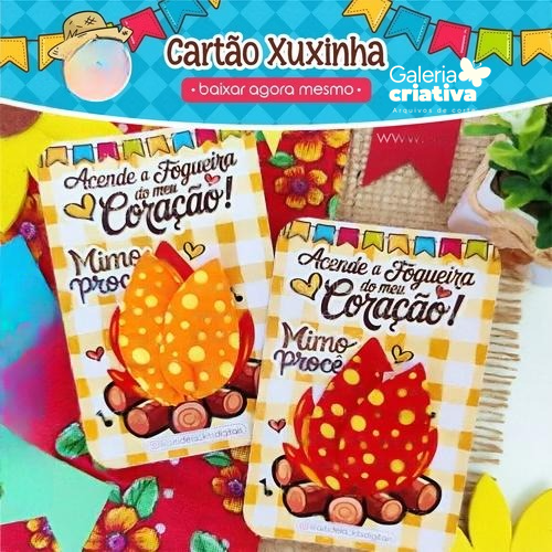 Card Xuxinha Fogueira Arquivo Festa Junina Card Xuxinha Fogueira - Imagem 1