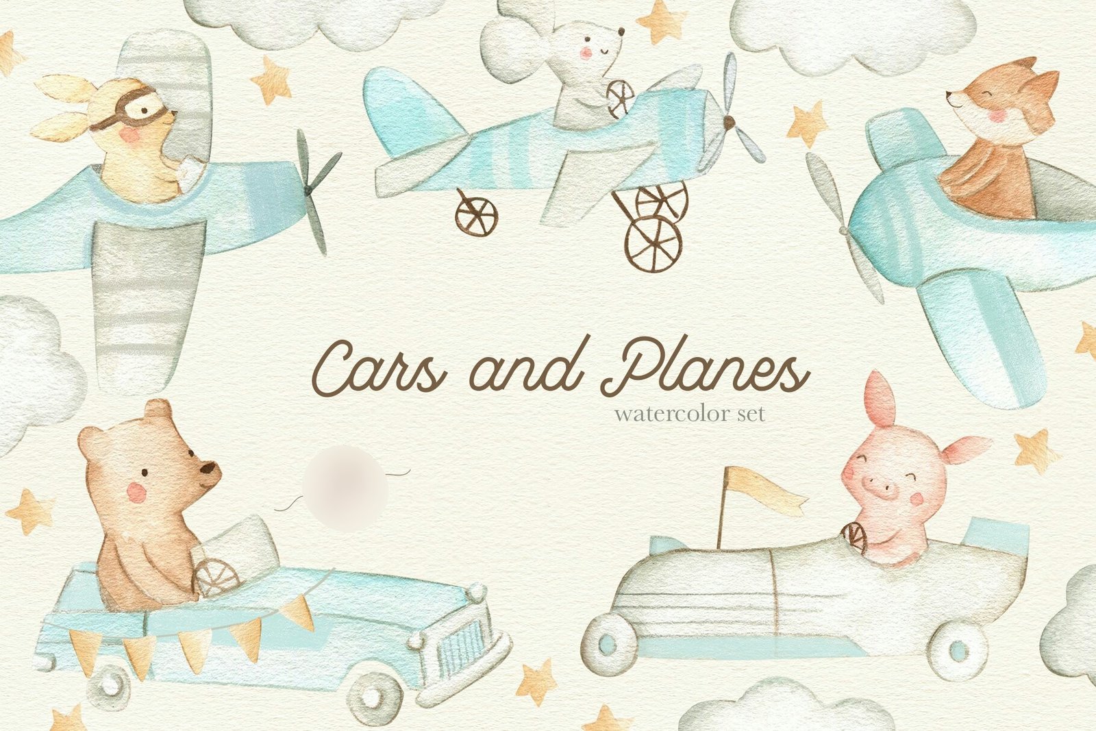 Cars_and_Planes Arquivo Kit Digital Bichinhos Aventureiros - Imagem 1
