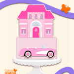 Arquivo Topo de Bolo Casa e Carro da Barbie