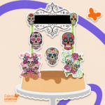 Arquivo Topo de Bolo Caveira Mexicana