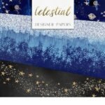 Kit Digital Papeis Celestial