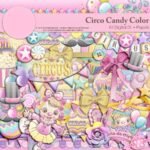 Kit Digital Circo Candy Color