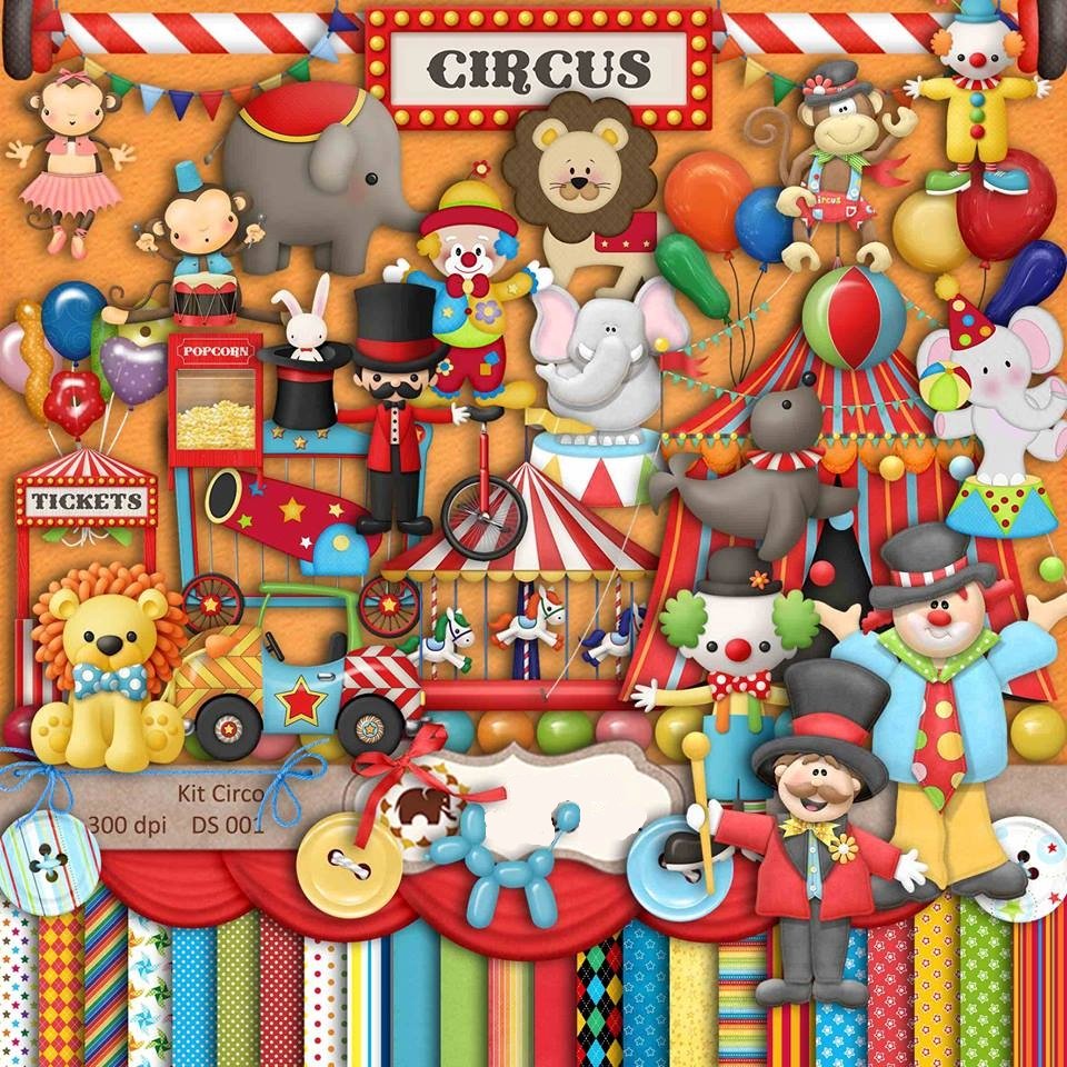 Circo (Digital Scrapbook - DS 001) Kit Digital Circo - Imagem 1