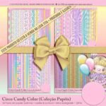 Kit Digital Papeis Circo Candy Color
