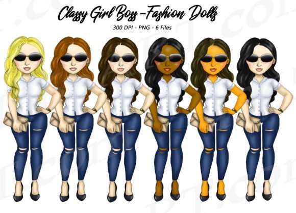 Classy_Girl_Boss Arquivo Kit Digital Mulheres Negras Estilosas 5 - Imagem 1