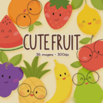 Kit Digital Papeis Frutinhas Cliparts