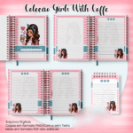 Arquivo Caderno Pautado A5+Bloquinho A6 - Coleção Girls With Coffe N5 - Imagem 2