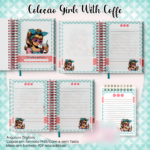 Arquivo Caderno Pautado A5+Bloquinho A6 - Coleção Girls With Coffe N10 - Imagem 2