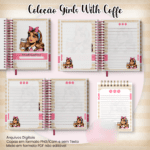 Arquivo Caderno Pautado A5+Bloquinho A6 - Coleção Girls With Coffe N4 - Imagem 2