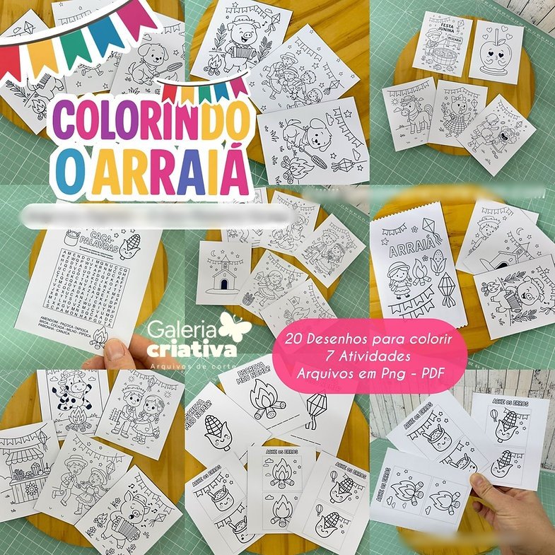 Colorindo o Arraiá Arquivo Colorindo o Arraiá 2026 - Imagem 1