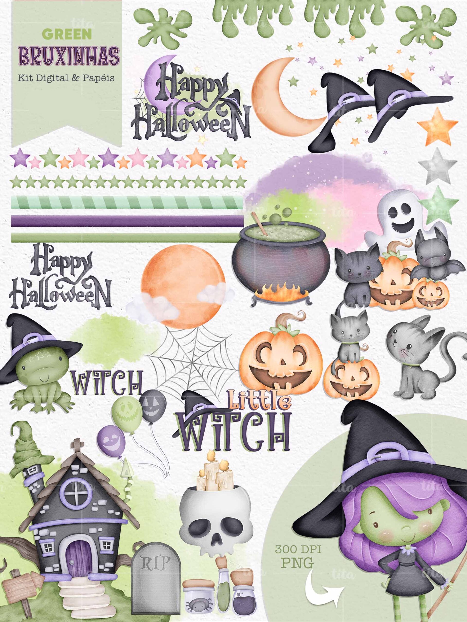 Combo Bruxinhas Kit Digital Bruxinhas Halloween - Imagem 1