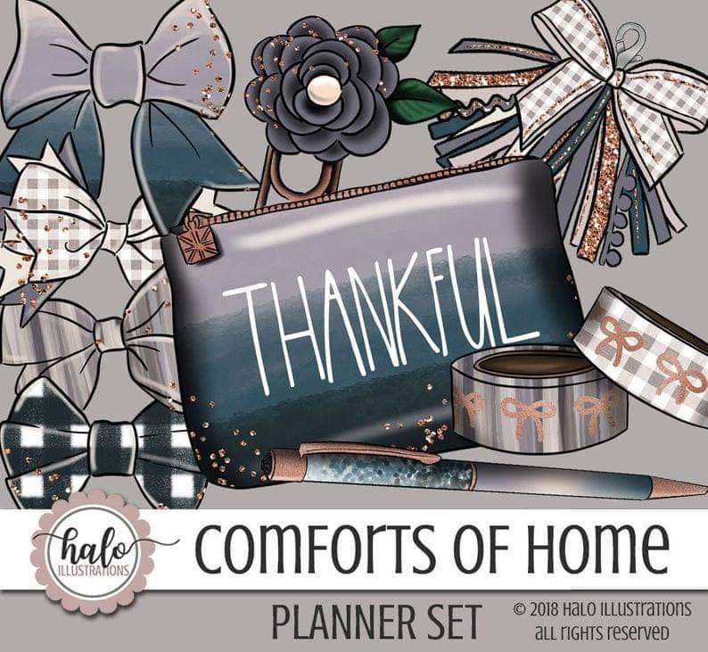 Comforts Of Home Planner-Halo Kit Digital Acessorios Menina - Imagem 1