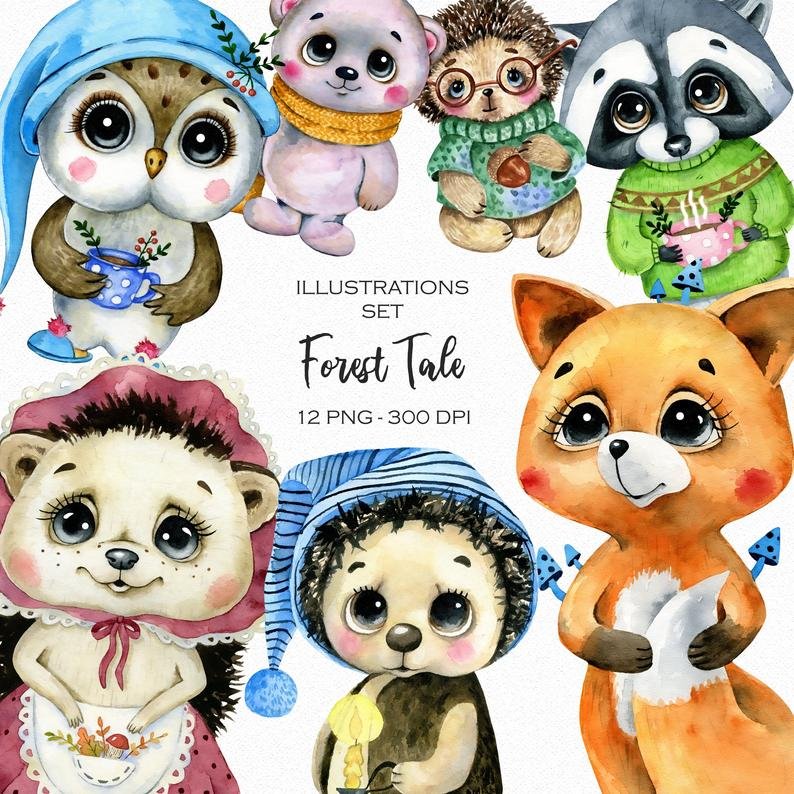 Conto Floresta Animais Kit Digital Conto Floresta Animais - Imagem 1