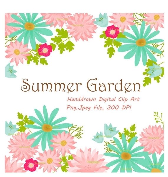Cópia de Cópia de Copia de SUMMERGARDEN Arquivo Kit Digital Moldura floral com flores coloridas - Imagem 1
