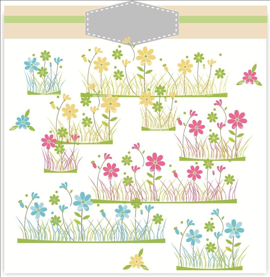 Cópia de Cópia de DECOR 10 Arquivo Kit Digital Flores Silvestres em Fundo Branco - Imagem 1