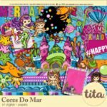 Kit Digital Cores do Mar Fundo do Mar