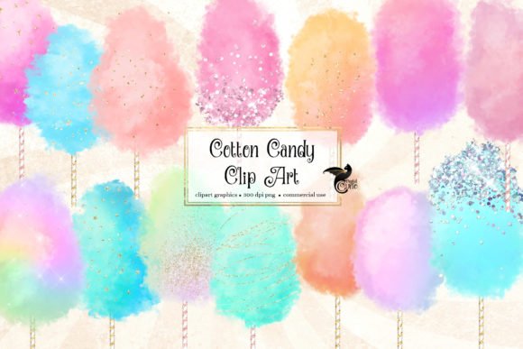Cotton-Candy-Clipart-5680722 Kit Digital Algodão Doce Clipart - Imagem 1