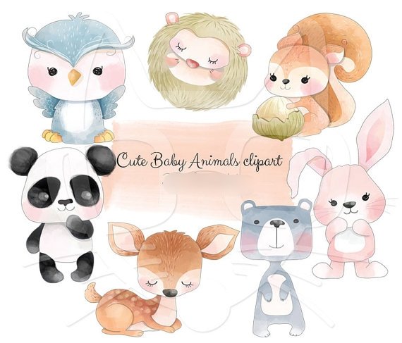 Cute Baby Animals Kit Digital Animais Baby - Imagem 1