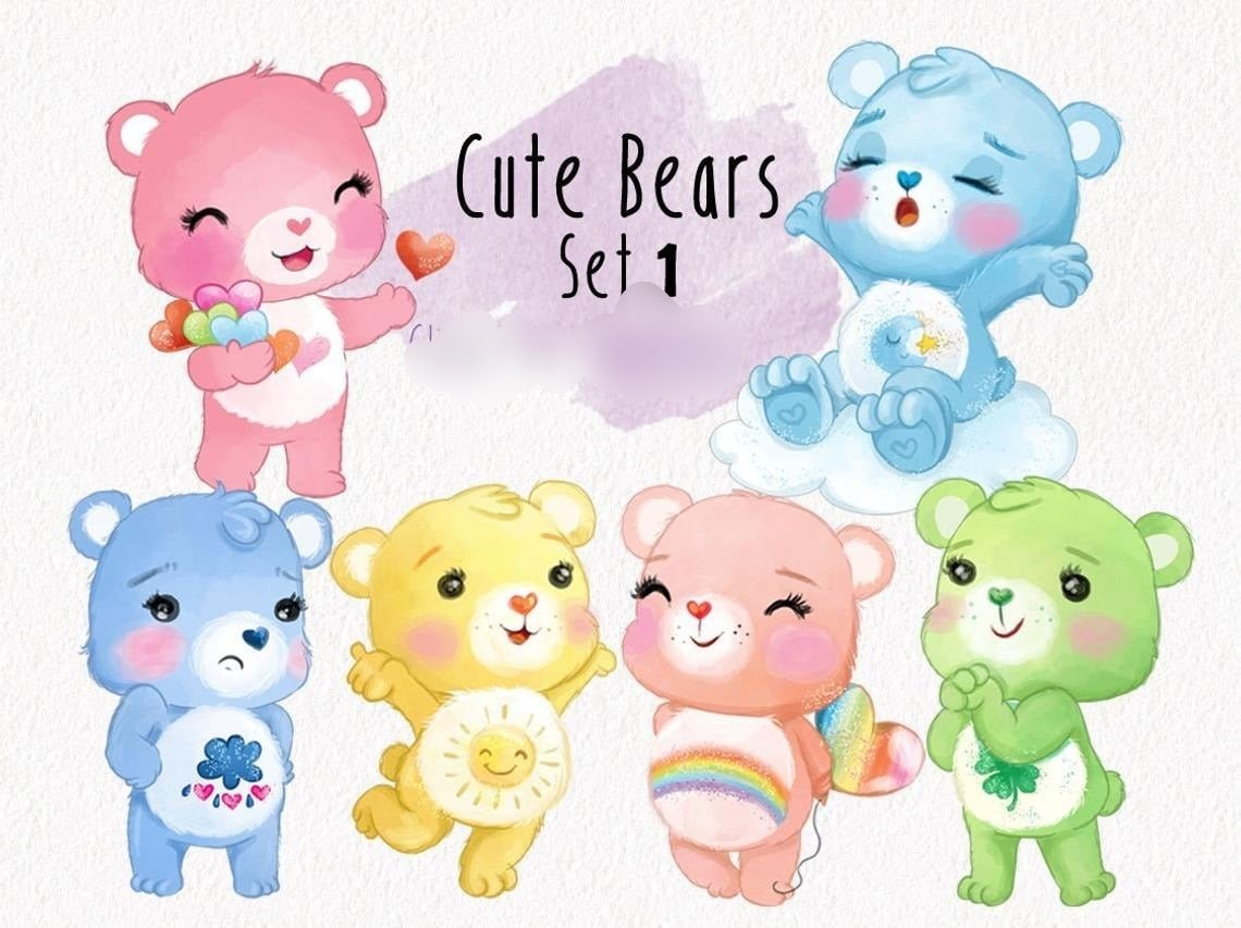 Cute Beart Set 1 Kit Digital Ursinhos Carinhosos - Imagem 1