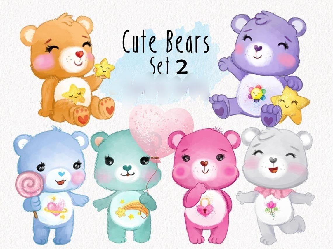 Cute Beart Set 2 Kit Digital Ursinhos Carinhosos 2 - Imagem 1