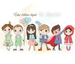 Cute Children Kit Digital Casal Fofinhos - Imagem 1