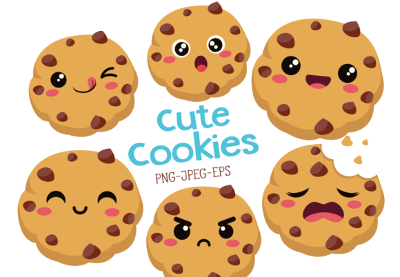Cute Cookies Kit Digital Cookies - Imagem 1