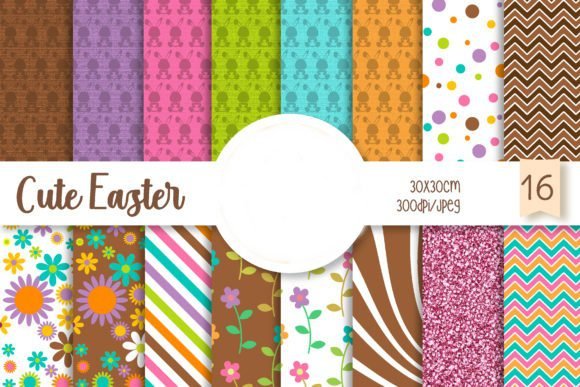 Cute Easter Kit Digital Papeis Páscoa Fofa - Imagem 1