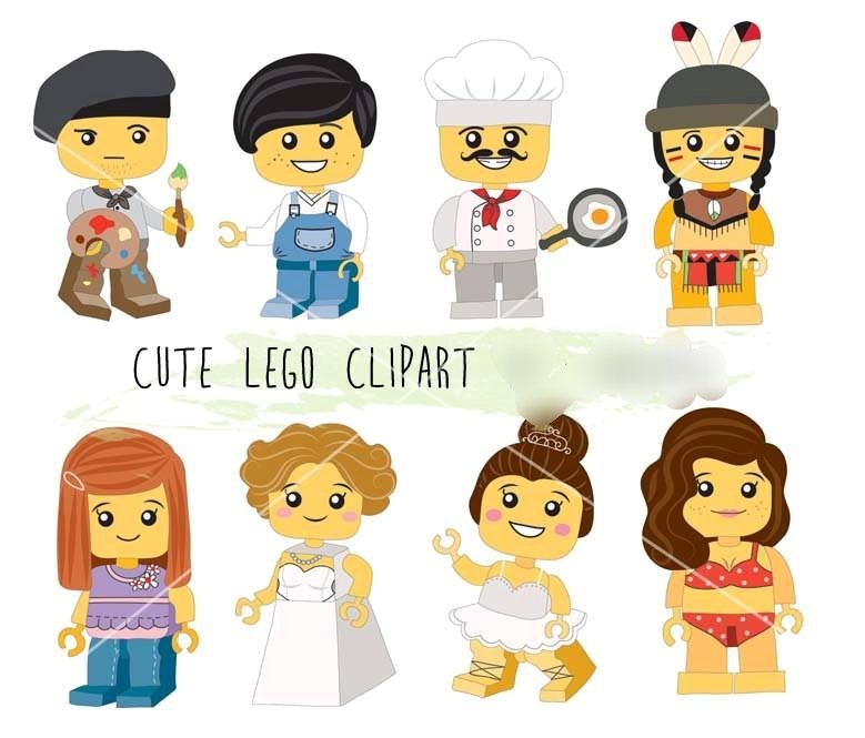 Cute Lego Kit Digital Lego Personagens - Imagem 1