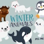 Kit Digital Animais Inverno