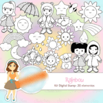 Kit Digital Rabiscos Pintura Crianças