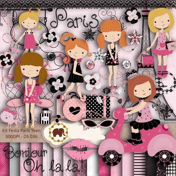 DS 036 - Paris Teen Kit Digital Paris Teen - Imagem 1