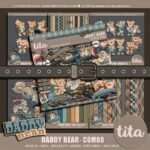 Kit Digital Papai Urso Daddy Bear