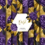 Kit Digital Papeis Flores Lilas