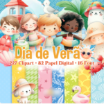 Kit Digital Papeis Dia de Verão