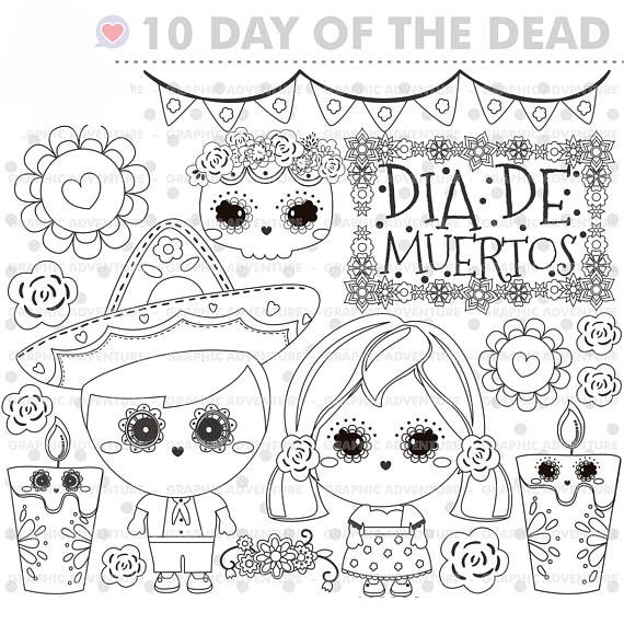 Dia dos Mortos Kit Digital Dia dos Mortos - Imagem 1