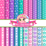 Kit Digital Papeis Estrelas de Papel