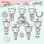 Kit Digital Stamp Forças Armadas Exército