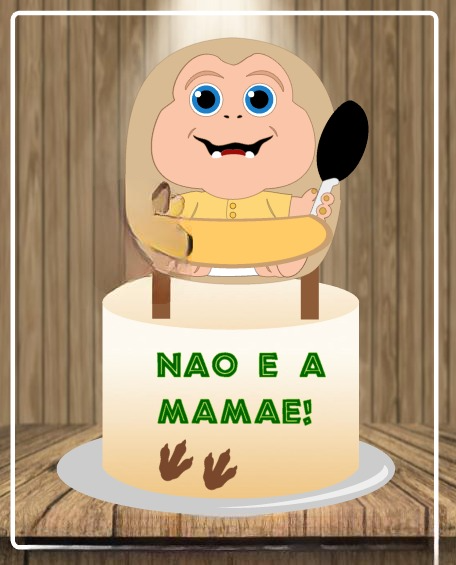Dino Sauro Arquivo Topo de Bolo Dino Sauro - Imagem 1