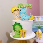 Arquivo Topo de Bolo Dinossauro Cute Menino