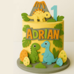 Arquivo Topo de Bolo Dinossauro Cute em Camadas 10