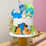 Arquivo Topo de Bolo Dinossauro Cute em camadas 8