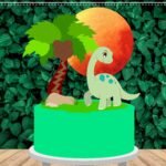 Arquivo Topo de Bolo Dinossauro em Camadas